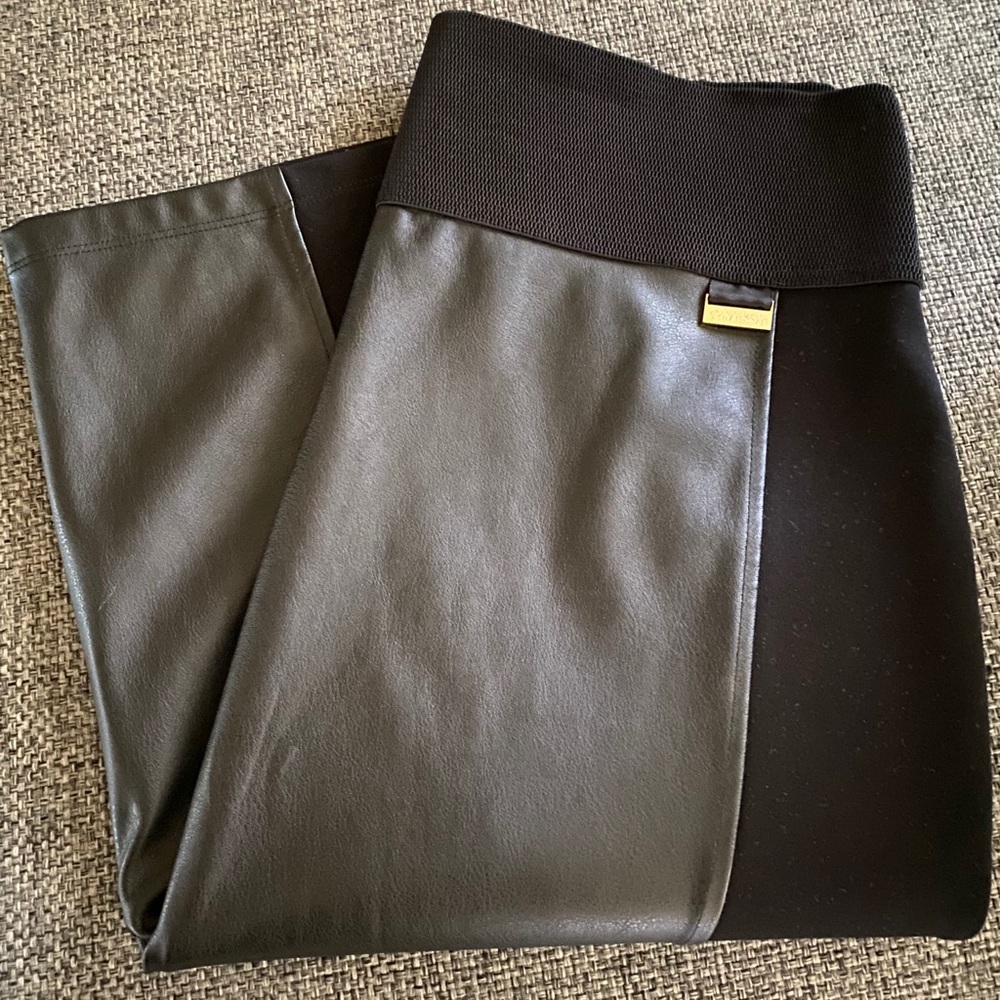 Black stretchy high waisted pencil skirt